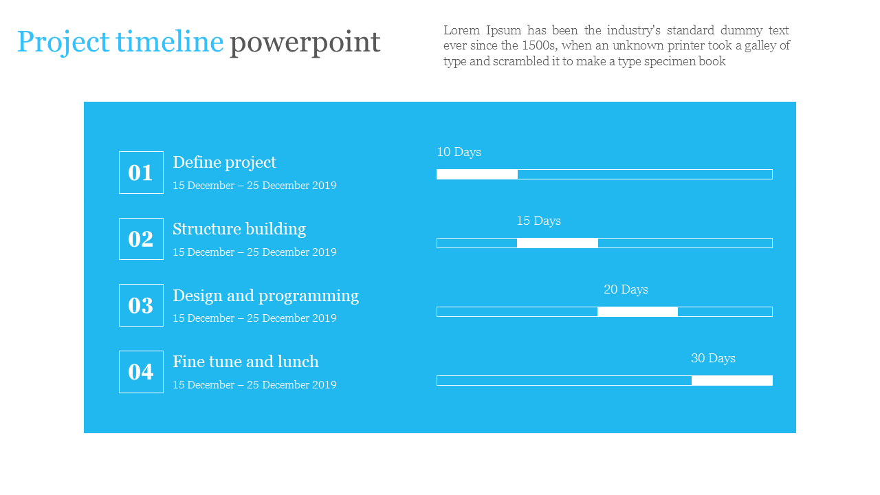 Attractive Project Timeline PowerPoint and Google Slides